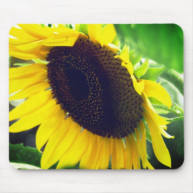 Alfombrilla De Ratón Foto de girasol impresa en un Mousepad (Frente)