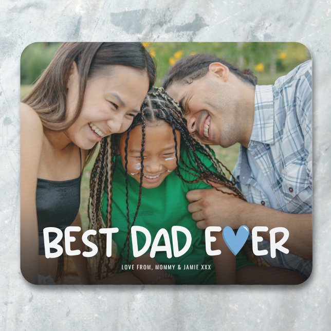 Alfombrilla De Ratón Foto de la familia Best Dad (Subido por el creador)