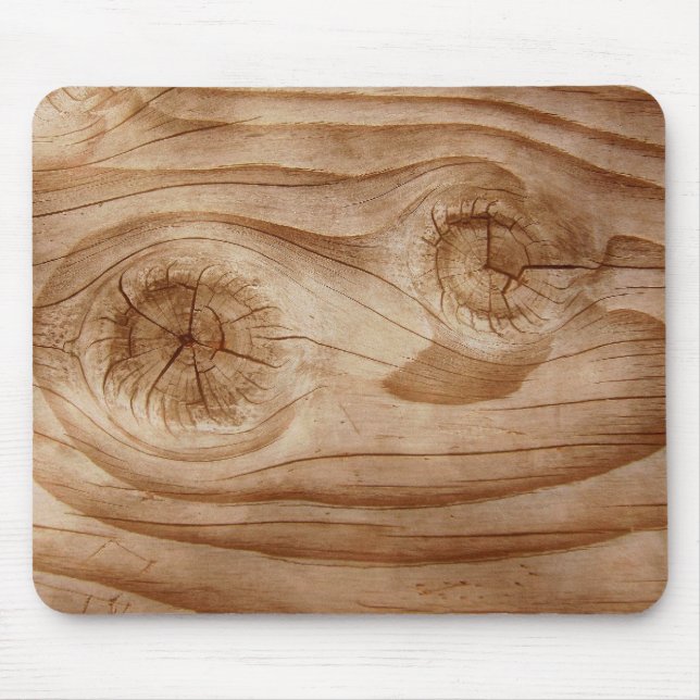 Alfombrilla De Ratón Foto de madera real Mousepad (Frente)