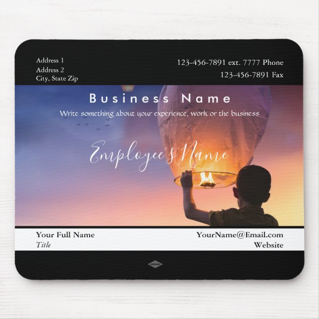 Alfombrilla De Ratón Foto de Mousepad, empleado de globos aerostáticos (Frente)