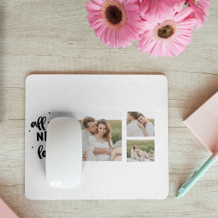 Alfombrilla De Ratón Foto De Pareja De Collage Y Todo Lo Que Necesitas 