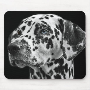 Alfombrilla De Ratón Foto de perro dálmata, blanco y negro