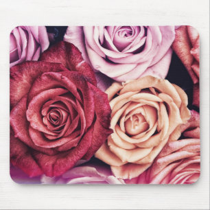 Alfombrilla De Ratón Foto de Rosas Rosa Bouquet