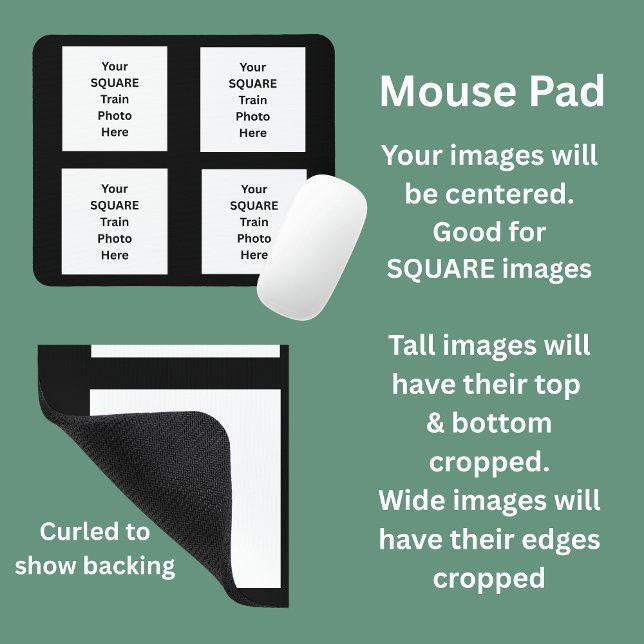 Alfombrilla De Ratón Foto de su tren Aquí 4 fotos cuadradas (Subido por el creador)