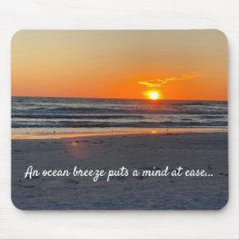 Alfombrilla De Ratón Foto De Sunset Beach Con Cita