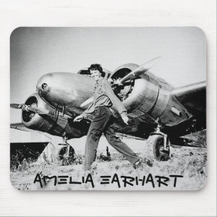 Alfombrilla De Ratón Foto de Vintage Amelia Earhart