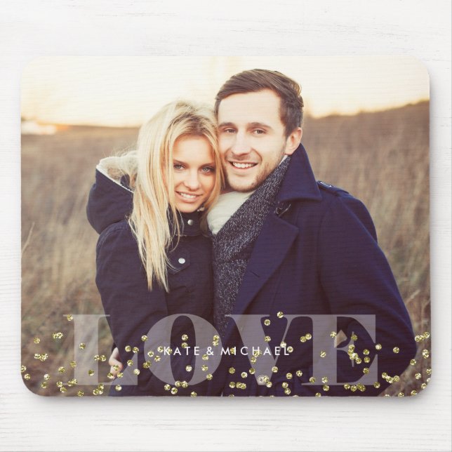 Alfombrilla De Ratón Foto del amor y de las chispas (Frente)