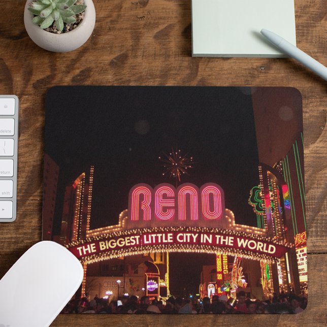Alfombrilla De Ratón Foto del Arco de Reno (Vintage Downtown Reno)