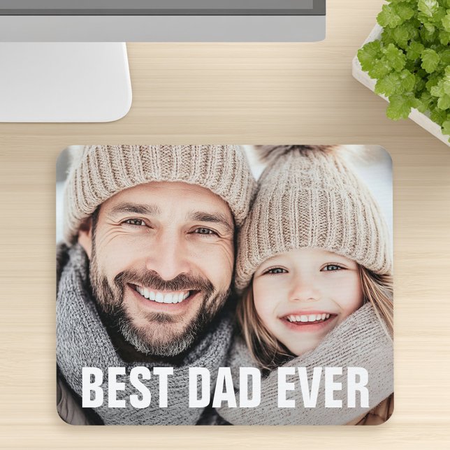 Alfombrilla De Ratón Foto del día del mejor padre (Best dad ever father's day photo mouse pad)
