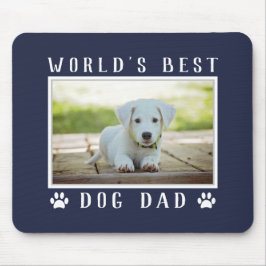 Alfombrilla De Ratón Foto del mejor papá de perros del mundo Huellas de