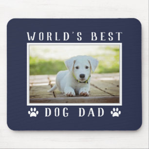 Alfombrilla De Ratón Foto del mejor papá de perros del mundo Huellas de