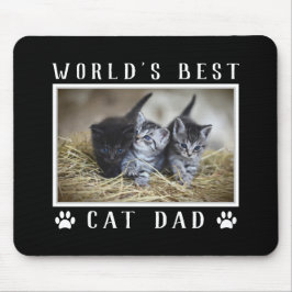 Alfombrilla De Ratón Foto del Mejor Papá Gato del Mundo Huellas de Pata