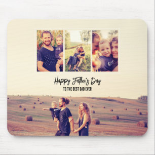 Alfombrilla De Ratón Foto del Personalizado del Día del Padre Minimalis