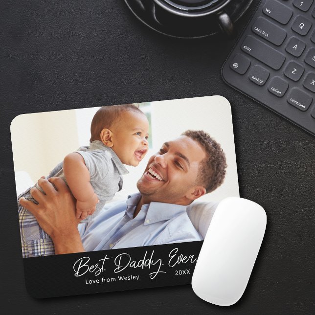 Alfombrilla De Ratón Foto del personalizado Mejor Papi Ever Mousepad (Single Photo Best Daddy Ever Mousepad
)