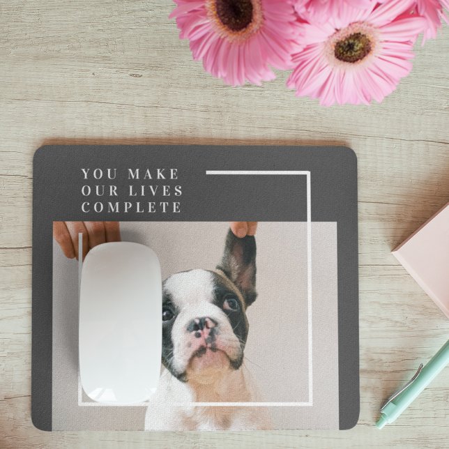 Alfombrilla De Ratón Foto moderna de perro | Cita de perro (Subido por el creador)