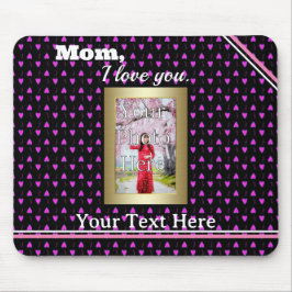 Alfombrilla De Ratón Foto personalizada | Corazones rosados | Mousepad