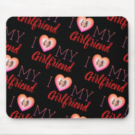 Alfombrilla De Ratón Foto personalizado Amo A Mi Novia Mousepad Negro