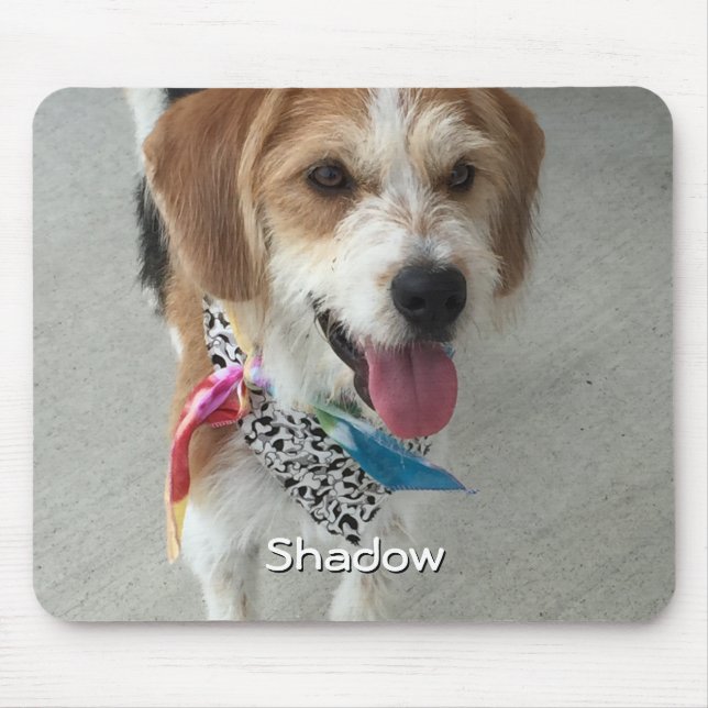 Alfombrilla De Ratón Foto y nombre del mascota (Frente)