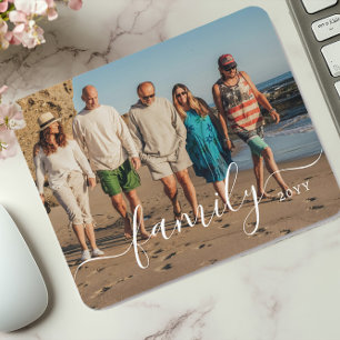 Alfombrilla De Ratón Foto y texto personalizados de familia