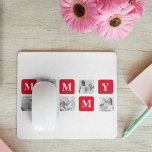 Alfombrilla De Ratón Fotografía de Collage de moda y regalo de la mejor<br><div class="desc">Este exclusivo y elegante "Trendy Collage Photo & Red Best Mommy Gift" es la manera perfecta de mostrar tu amor y aprecio por la mamá especial en tu vida. El diseño de la foto de collage presenta múltiples fotos dispuestas en un diseño de moda y llamativo, lo que lo convierte...</div>