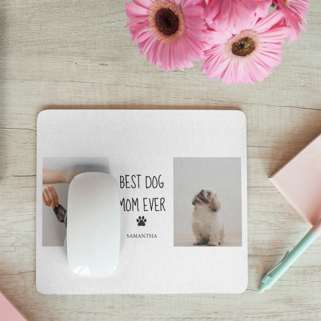 Alfombrilla De Ratón Fotografía de Collage moderna mejor perro de mamá  (Subido por el creador)