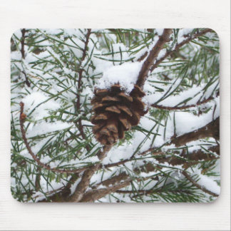 Alfombrilla De Ratón Fotografía de la naturaleza del invierno de Snowy
