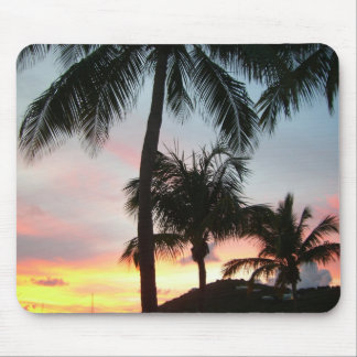 Alfombrilla De Ratón Fotografía de paisajes tropicales de palmas de sol