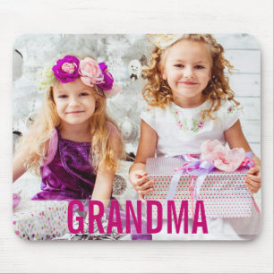 Alfombrilla De Ratón Fotografía de sus hijos Abuela Mousepad