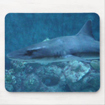 Fotografía de una almohadilla de ratón de tiburón