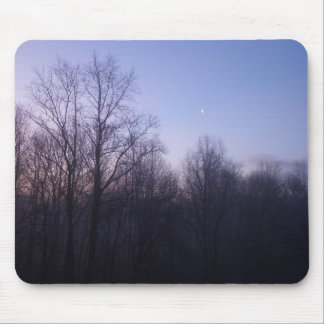 Alfombrilla De Ratón Fotografía paisajística de Winter Moon Morning