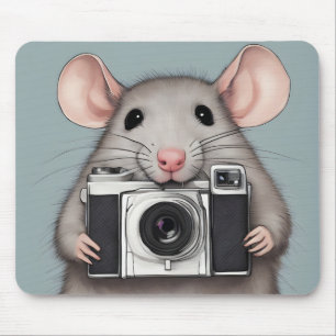 Alfombrilla De Ratón Fotógrafo de Cute Rat