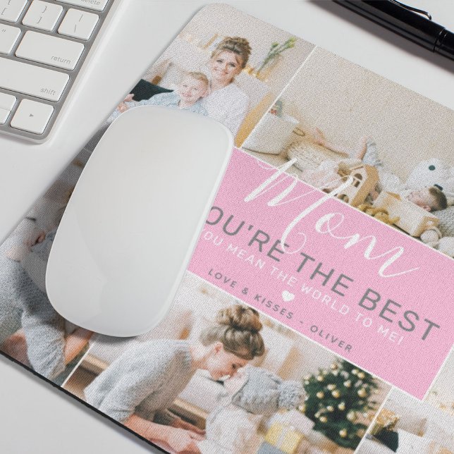 Alfombrilla De Ratón Fotos personalizados de mamá, eres lo mejor | Pers (Subido por el creador)