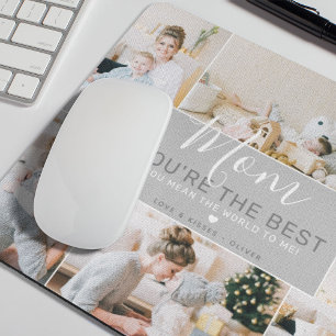 Alfombrilla De Ratón Fotos personalizados de mamá, eres lo mejor Pers