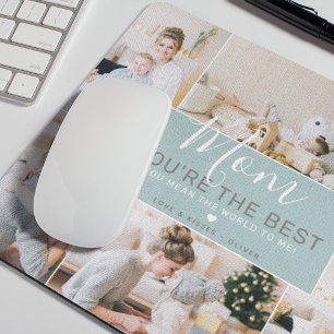 Alfombrilla De Ratón Fotos personalizados de mamá, eres lo mejor   Pers