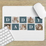 Alfombrilla De Ratón Fotos y regalos de papi verde de los padres de la<br><div class="desc">Una moderna foto de los padres de un collage es un regalo personalizado que combina múltiples fotos de un padre o una figura del padre de una manera creativa y elegante. Implica seleccionar varias imágenes significativas y organizarlas en un formato de collage, a menudo con diseños superpuestos o similares a...</div>