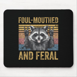 Alfombrilla De Ratón Foul Mouthy Feral Raccoon Feral Summer Meme V