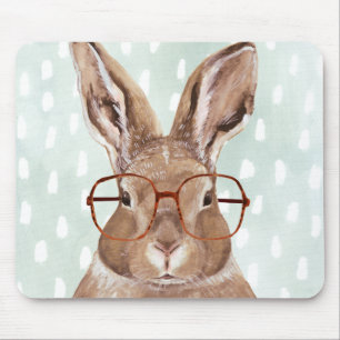 Alfombrilla De Ratón Four-Eyed Forester   Bunny Rabbit