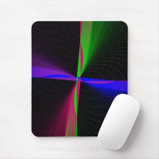 Alfombrilla De Ratón Four-Way Geometric Wave Mouse Pad (Con ratón)