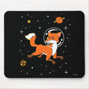 Alfombrilla De Ratón Fox Animales En El Espacio