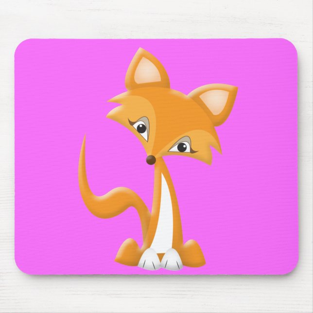 Alfombrilla De Ratón Fox astuto del dibujo animado (Frente)