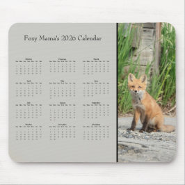 Alfombrilla De Ratón Fox - Customizable full year 2026 calendar