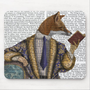 Alfombrilla De Ratón Fox de lectura de libros
