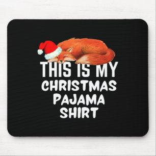 Alfombrilla De Ratón Fox Durmiente En Esto Es Mi Navidad Pajama