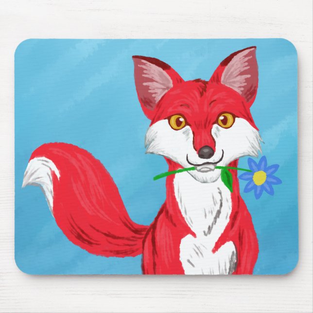 Alfombrilla De Ratón Fox feliz (Frente)