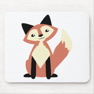 Alfombrilla De Ratón Fox lindo de la Cabeza-inclinación
