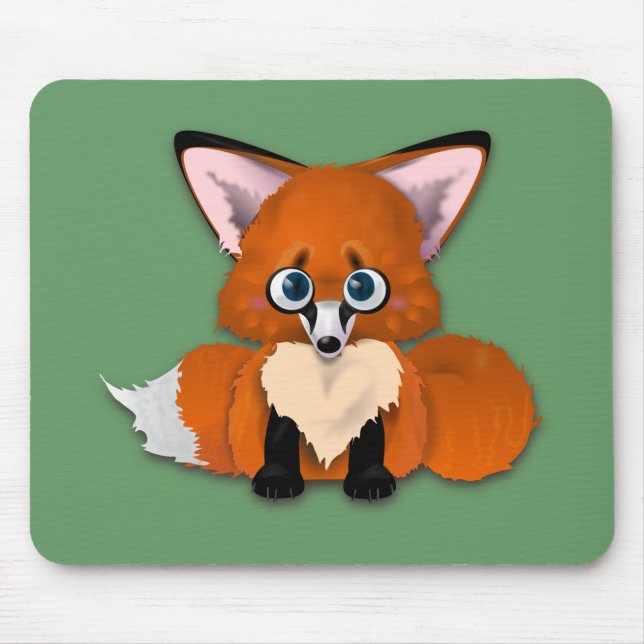 Alfombrilla De Ratón Fox lindo del bebé (Frente)