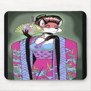 Alfombrilla De Ratón Fox Mousepad del geisha