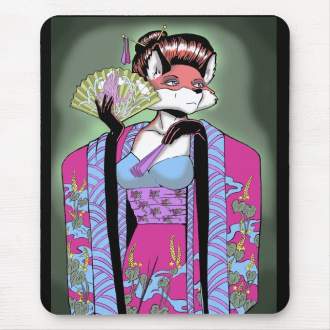 Alfombrilla De Ratón Fox Mousepad del geisha (Frente)