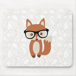 Alfombrilla De Ratón Fox w/Glasses del bebé del inconformista