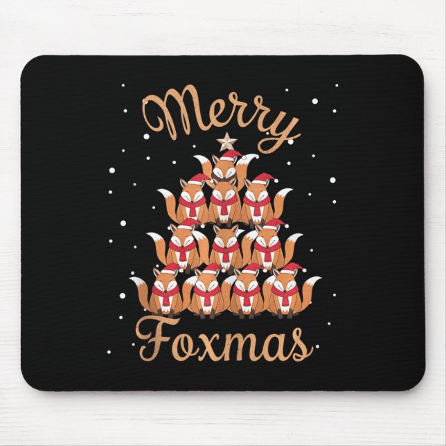 Alfombrilla De Ratón Fox Xmas Tree Fox Christmas Tree Tank Top (Frente)